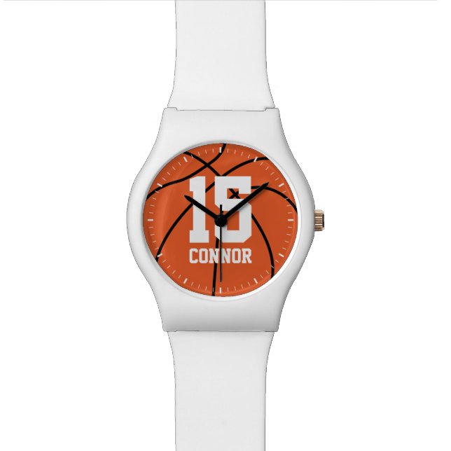 Basketball Themed Jersey-Nummer Uhr (Nahaufnahme)