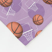 Basketball-Themed Muster-lila Fleece-Decke Fleecedecke (Ecke)