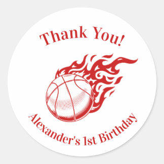 Basketball themed thank you stickers 2