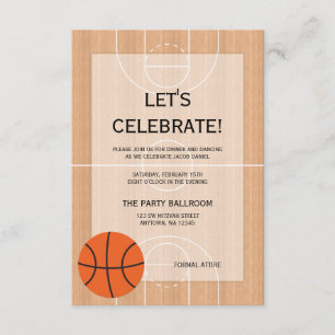 Basketball ThemenBar Mitzvah Empfang Einladung