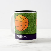 Basketball Themencoffee Cup der Tasse (Vorderseite Links)