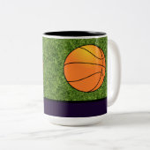 Basketball Themencoffee Cup der Tasse (VorderseiteRechts)