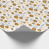 Basketball Themendesign Geschenkpapier (Ecke)