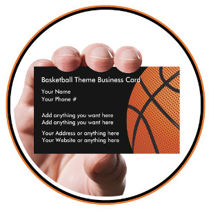 Basketball-Themenprofilkarten Visitenkarte