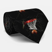 Basketball & Thunders Kundenspezifische Krawatte (Gerollt)