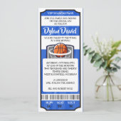 BASKETBALL TICKET Bar Bat Mitzvah Einladung (Stehend Vorderseite)