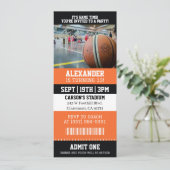 Basketball-Ticket Geburtstag Einladung (Stehend Vorderseite)