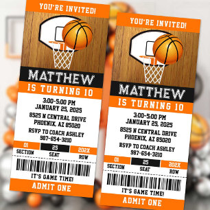 Basketball Ticket Geburtstagseinladung Einladung