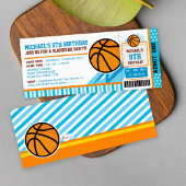 Basketball Ticket Pass Einladung zum Geburtstag