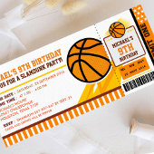 Basketball Ticket Pass Einladung zum Geburtstag