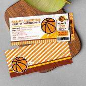 Basketball Ticket Pass Einladung zum Geburtstag