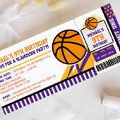 Basketball Ticket Pass Einladung zum Geburtstag