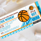 Basketball Ticket Pass Kinderdusche Einladung