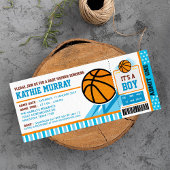Basketball Ticket Pass Kinderdusche Einladung