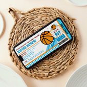 Basketball Ticket Pass Kinderdusche Einladung
