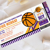 Basketball Ticket Pass Kinderdusche Einladung