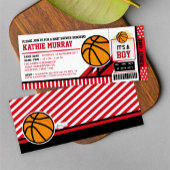 Basketball Ticket Pass Kinderdusche Einladung