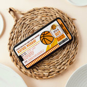Basketball Ticket Pass Kinderdusche Einladung