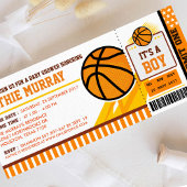 Basketball Ticket Pass Kinderdusche Einladung