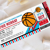 Basketball Ticket Pass Kinderdusche Einladung