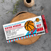 Basketball Ticket Pass Kinderdusche Einladung