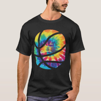 Basketball Tie Dye Rainbow Trippy Hippie T-Shirt