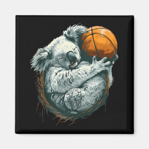 Basketball Tierkunst Zeichne Koala Basketball Pla Magnet