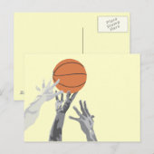 Basketball Tipp Off T - Shirt und Geschenke Postkarte (Vorne/Hinten)