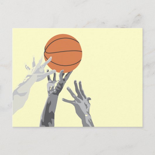 Basketball Tipp Off T - Shirt und Geschenke Postkarte (Vorderseite)