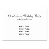 Basketball Tischnummer (Rückseite)