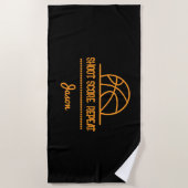 Basketball Towel – Shoot. Score. Repeat. | Sports Strandtuch (Vorderseite)