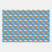 Basketball trägt den Hut und die Schneeflocken Far Geschenkpapier Set (Vorderseite)