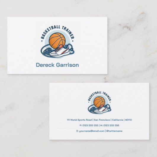 Basketball-Trainer | Coach | Ausbilder Visitenkarte (Vorne/Hinten)
