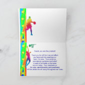 Basketball-Trainer danken Ihnen zu kardieren Dankeskarte (Innenseite)