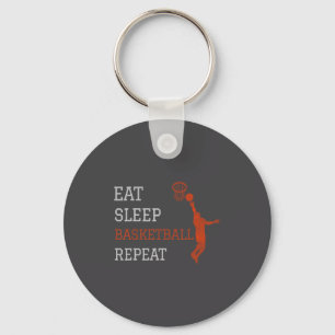 Basketball-Trainer Eat Sleep Basketball Wiederhole Schlüsselanhänger