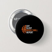 Basketball-Trainer essen Schlaf Basketball Wiederh Button (Vorne & Hinten)