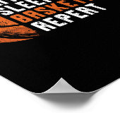 Basketball-Trainer essen Schlaf Basketball Wiederh Poster (Ecke)