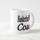 Basketball-Trainer halber Text Jumbo-Tasse (Vorderseite Rechts)