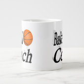 Basketball-Trainer halber Text Jumbo-Tasse (Vorderseite)