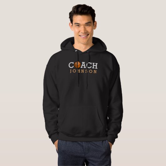 Basketball-Trainer-individueller Name Hoodie (Vorne ganz)