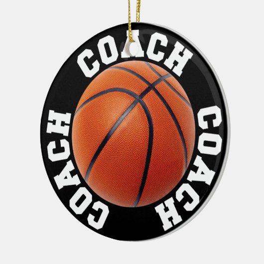 Basketball-Trainer Keramik Ornament (Links)