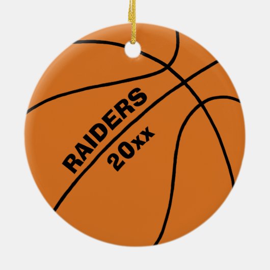 Basketball-Trainer Keramikornament (Hinten)