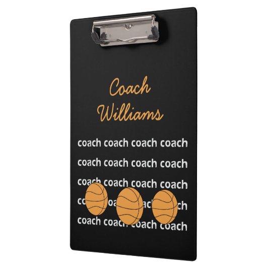 Basketball-Trainer-personalisiertes Klemmbrett (Links)