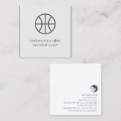 Basketball-Trainer Pfadfinder Beruflicher Sportpla Quadratische Visitenkarte (Vorne/Hinten)