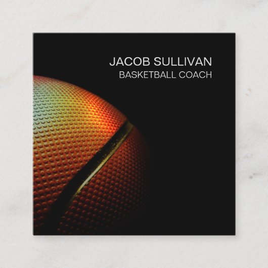 Basketball Trainer Scout Beruflich Sport Quadratische Visitenkarte (Vorderseite)