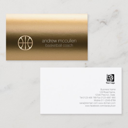 Basketball Trainer Scout Beruflich Sport Visitenkarte (Vorne/Hinten)