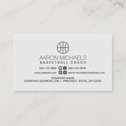 Basketball Trainer Scout Beruflich Sport Visitenkarte (Vorderseite)