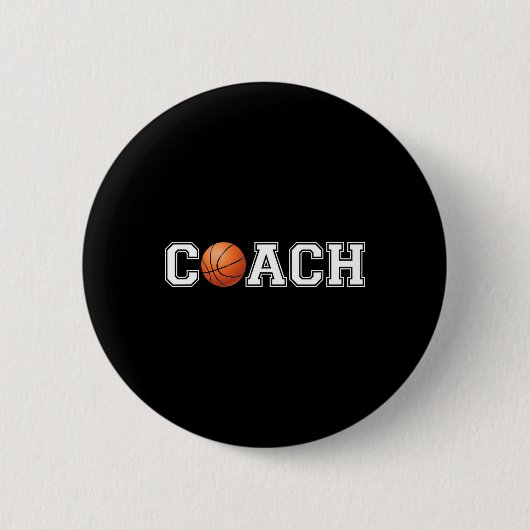 Basketball Trainer Sport Coachend Mitarbeiter Schu Button (Vorderseite)