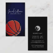 Basketball-Trainer Sportscanner Visitenkarte (Vorne/Hinten)
