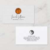 Basketball-Trainer Sportscanner Visitenkarte (Vorne/Hinten)